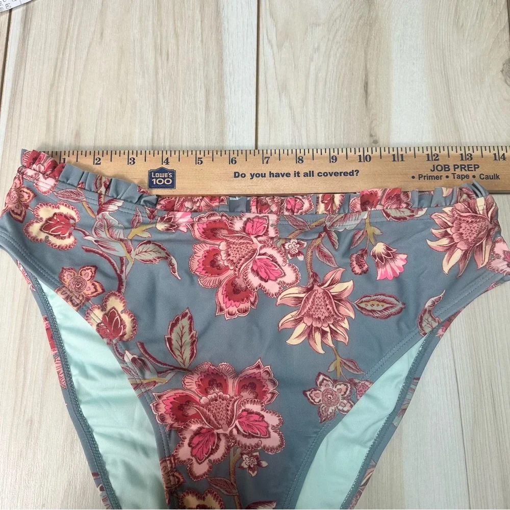 NWT Cupshe Bikini‎ Floral High Waisted Underwire Size Large